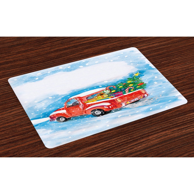 Newington Christmas Truck Winter Scenery Placemat