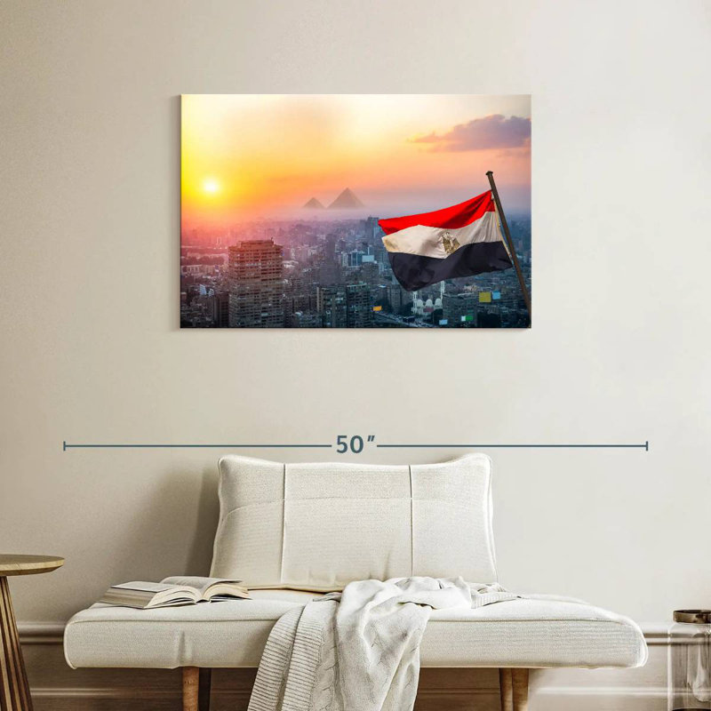 Borges Urban Egypt Flag, 24" H x 36" W
