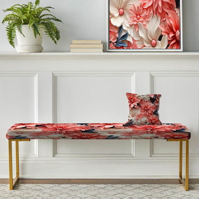 Banc rembourré or