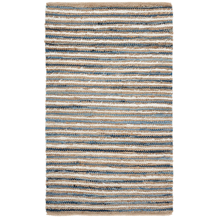 Tapis rayé en jute / toile / coton Karlen
