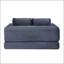 Canapé-lit pliant convertible 2-en-1, canapé-lit en velours côtelé moderne avec 2 coussins, causeuse modulaire rembourrée avec lit escamotable Futon-1211291949