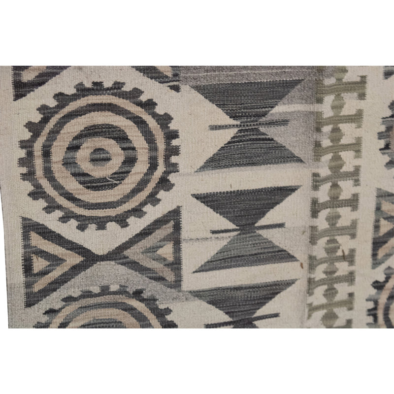 Tapis naturel et gris noué à la main de haute qualité