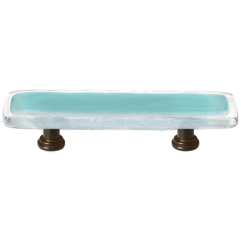Poignée barre 3 po CTC, Bronze huilé, Gris bleu