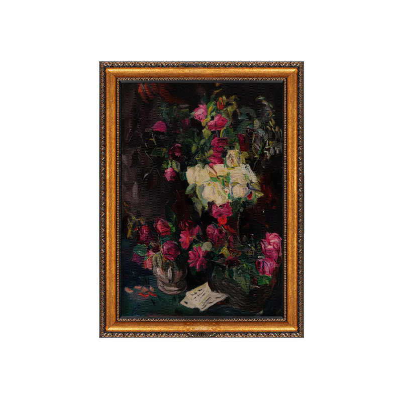 Peinture décorative sur toile encadrée, H 27,6 po x l 19,7 po