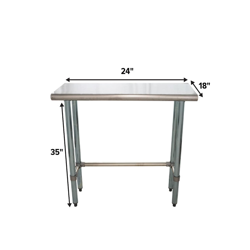 Table de préparation de travail commerciale en acier inoxydable H 35 po x l 18 po x P 24 po Express KitchQuip