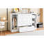 Lit simple avec garde-robe et tablettes - blanc, option d'assemblage facile Conception de chevet durable