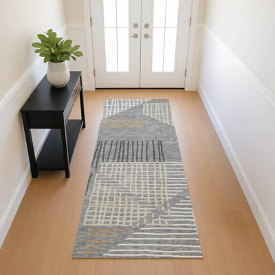 Machine Washable Indoor/Outdoor Jenning ACN2270 Stripes Rug