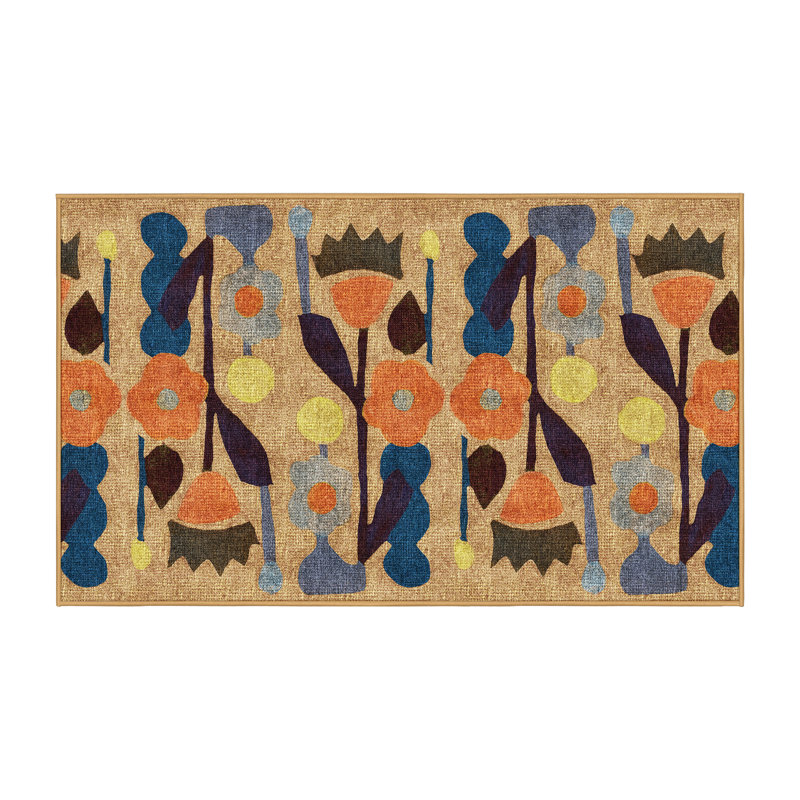 Tapis Rajeana avec envers antidérapant, Rectangle 5 pi x 7 pi