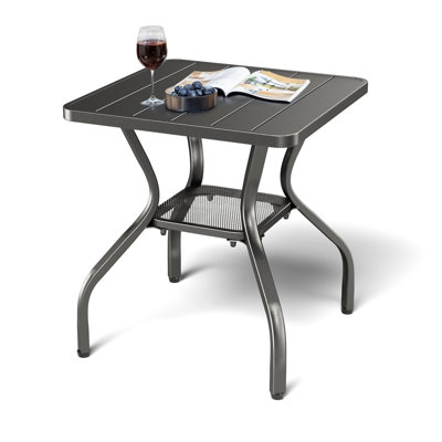 Vauclain Square Metal Outdoor Side Table