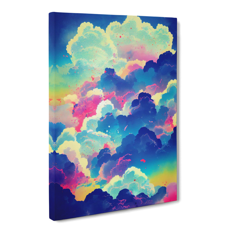 Cloudy Sky Splatter Vol.1 - Wrapped Canvas, 60cm H x 40cm W x 3cm D