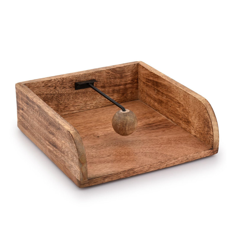 Porte-serviette rustique en bois de style campagnard