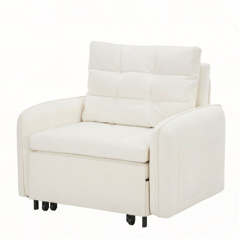 Canapé-lit 3 en 1, Chenille beige