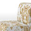 Fauteuil de chambre en velours blanc et doré