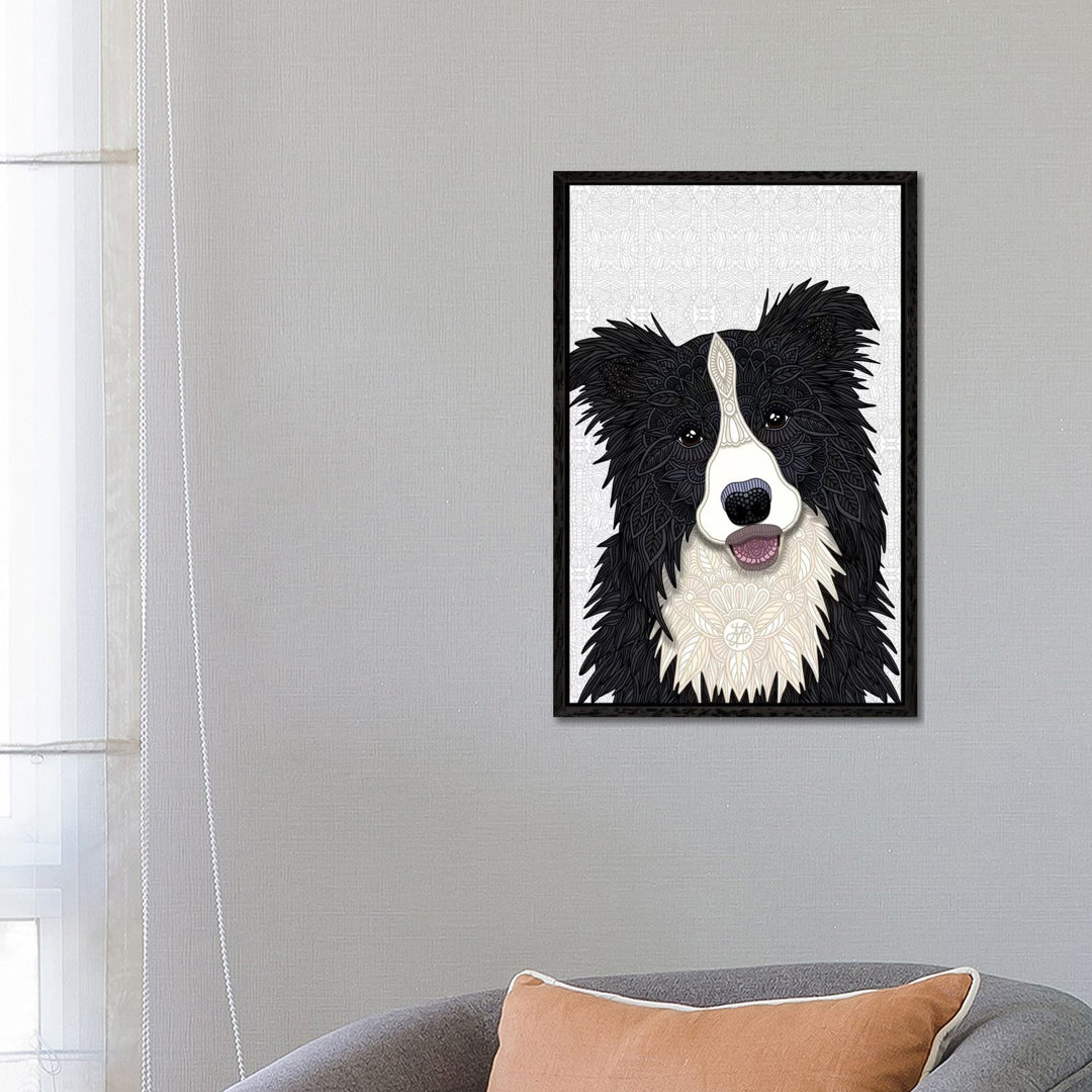 Niedlicher Border Collie von Angelika Parker - Galerie-verpackte Leinwand Giclée auf Leinwand