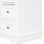 Base de meuble-lavabo de 36 po en blanc. 1 armoire et 6 tiroirs. Style moderne. Bois massif et surface peinte. Autoportant. Assemblage requis sans évier. Blanc avec panneaux d'eau. Tiroirs amovibles.-219298120