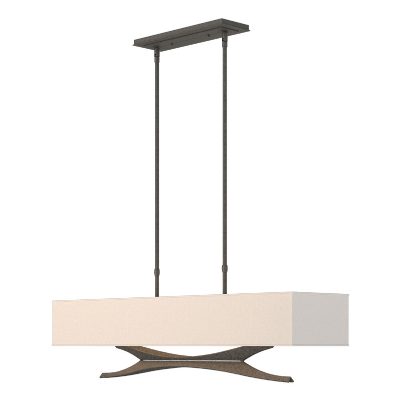 Moreau 4 - Light Kitchen Island Pendant, Flax, Natural Iron