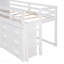 Lit mezzanine simple avec armoire et tablette - blanc-844363688
