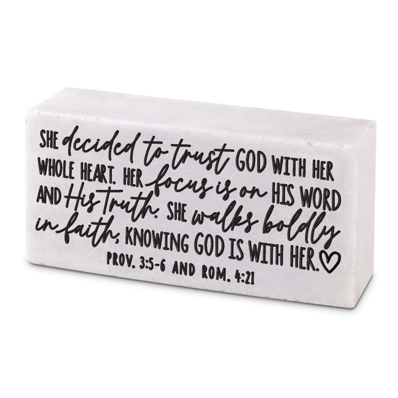 Chertsey Scripture Block She Tr Trust God