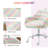 HOMCOM Fluffy Unicorn Office Chair With Mid-Back And Armrest Support