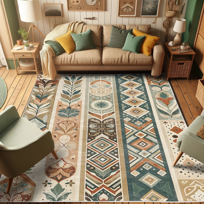 Ambesonne Ambesonne Southwestern High Density Long Fiber Poly Threads Decorative Area Rug Carpet