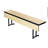Rectangle Height Adjustable Training Table with Modesty Panel-11172979