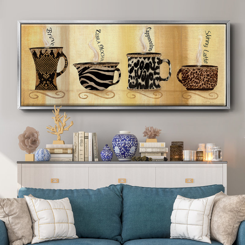 Café Exotica II- Framed Canvas, 20" H x 50" W
