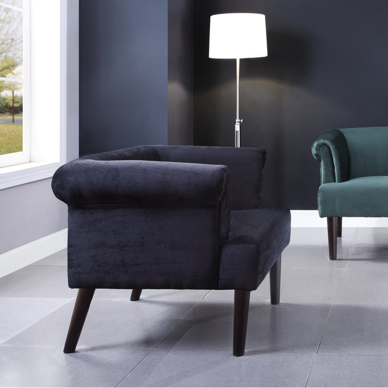 Zev Upholstered Armchair, Black