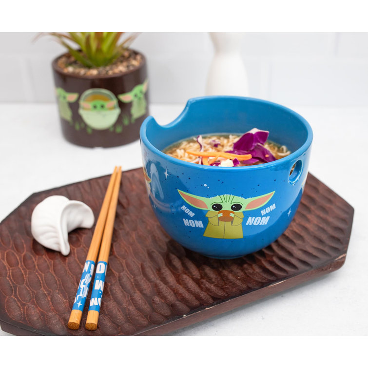 Microwave Ramen Bowl Set with Lid and Chopsticks, Soup Bowl with