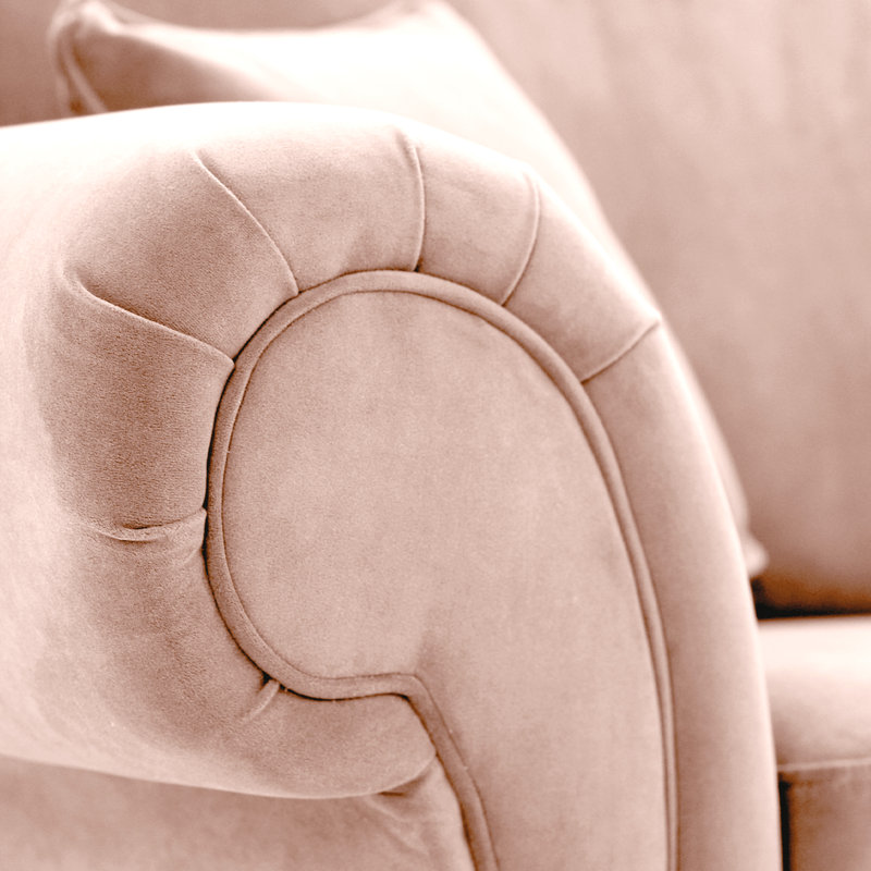 Foreston 4 Seater Velvet Sofa, Blush