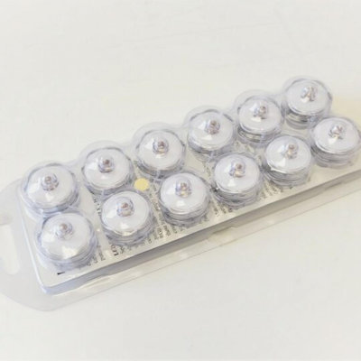 Set Of 12 Flameless Led Submersible Tea Light Candles
