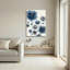 Ensemble de 1 tableau mural sur toile à motif floral bleu-404308016