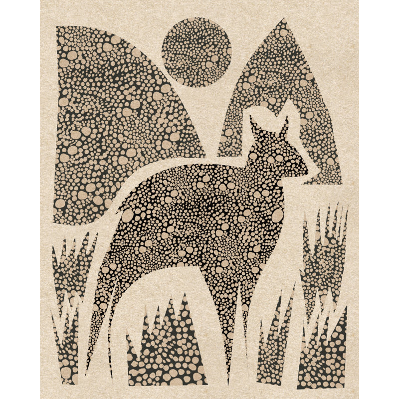 Wild Deer Mountain Scene by Josie George — Landscape Wall Art, Framed Canvas, 24 × 36, Black