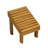 Saru 11.8" Minimalist Solid Acacia Wood Shower Foot Rest for Shaving Legs, Water-Resistant Slanted Spa Stool for Inside Shower, Natural-1557664579
