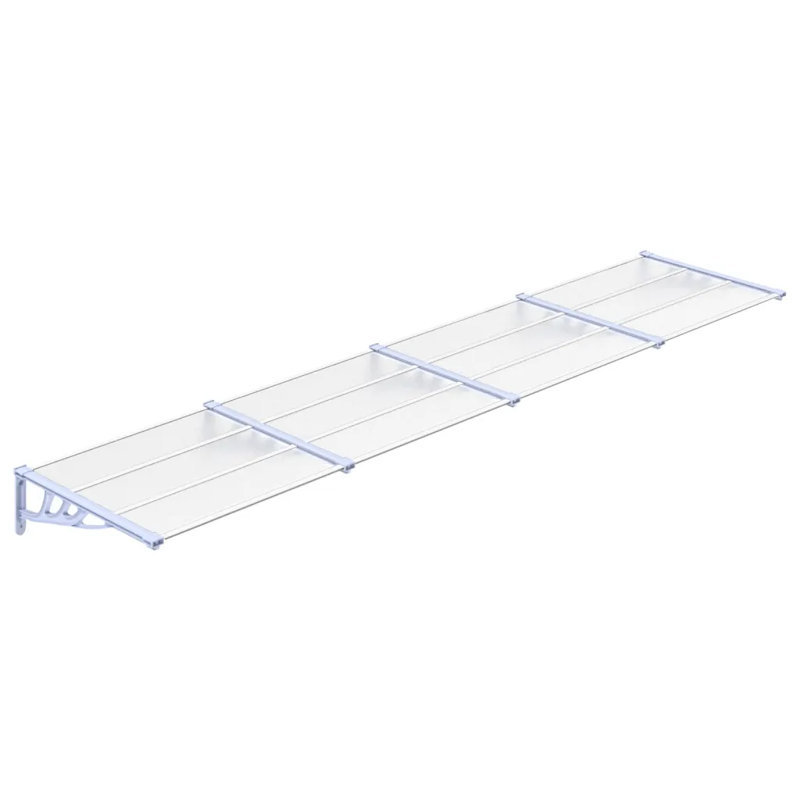 Armannai Door Canopy Polycarbonate, Grey/Clear