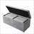 3-Piece Modern Short Velvet Storage Ottoman Set, Light Gray | Wood Frame | Black Legs-123499515