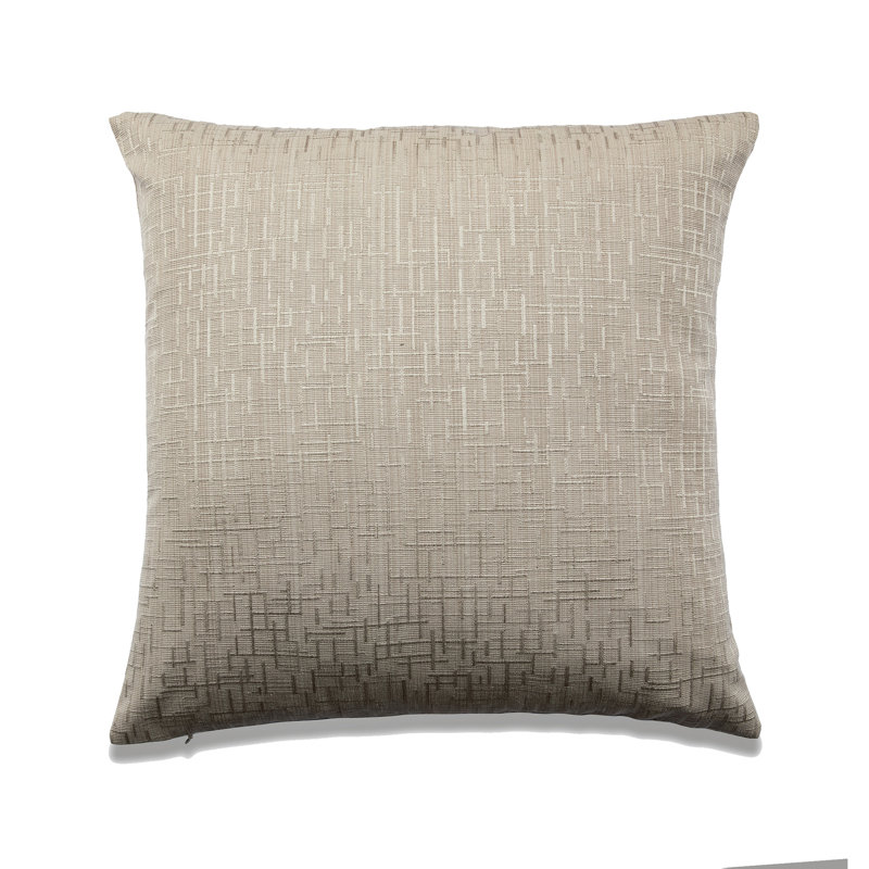 Housse de coussin carré en mélange de coton SEATTLE SOLID, Beige, Mélange de duvet