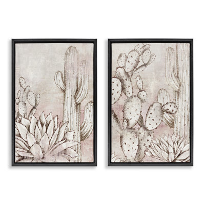 Ensemble de 2 cadres flottants Botanical Oasis Guardians, design par Luna Mavis