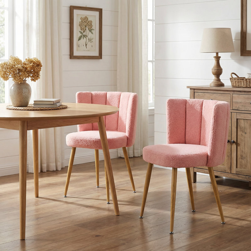 Ensemble de 2 chaises de salle à manger Modern Light, Rose clair