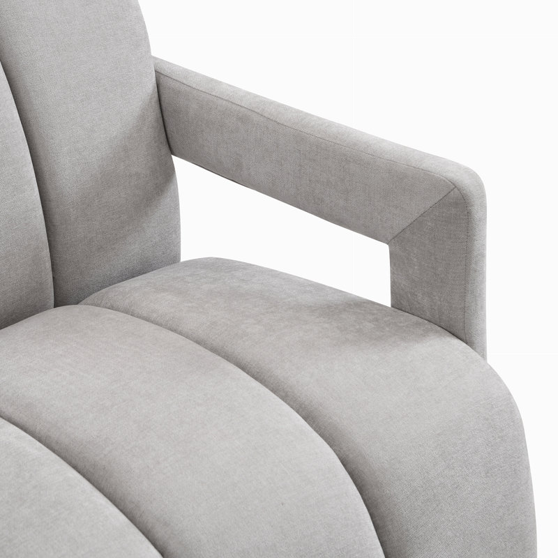 Fauteuil l 26,3 po, Polyester gris