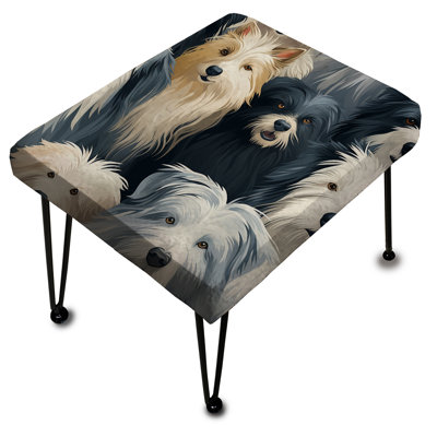 Meston - Repose-pieds rectangulaire imprimé animal