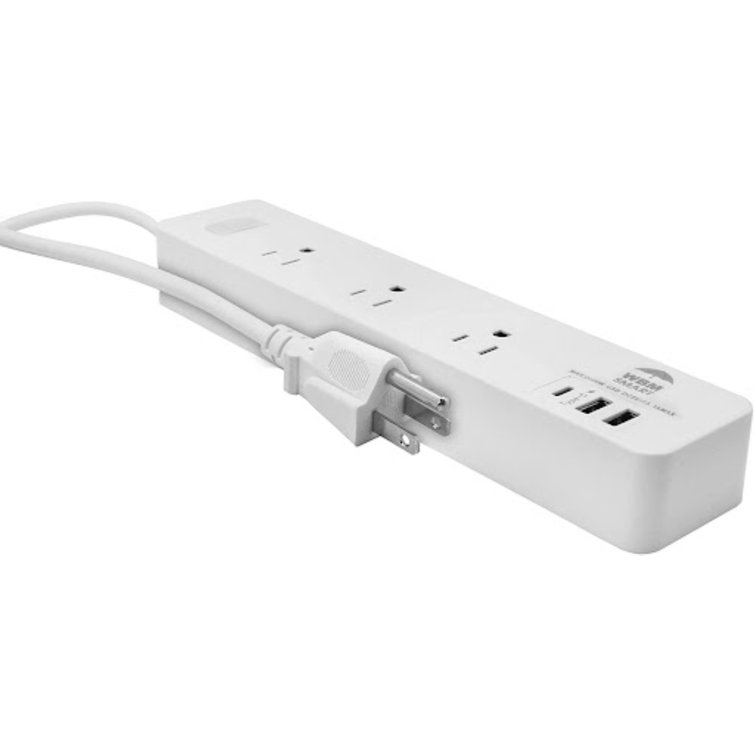 Surge Protector Power Strip - 9 Widely Spaced Multi Outlets, Wall Mount, 3  Side Outlet Extender with 5Ft Extension Cord, Flat Plug for Home Office