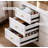 Dressing table, wooden dressing table with mirror and light - modern makeup dressing table with 9 drawers, storage rack, and cushioned stool - suitable for bedrooms, dormitories, or home beauty stations-139023222