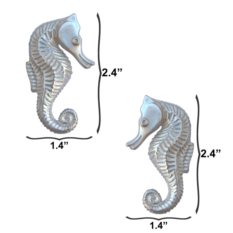 Seahorse Left Facing Small Knob, Brushed Nickel, 2 3/8", 2