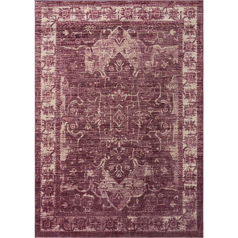Tapis traditionnel Mekalah mauve oriental, Rectangle 10 pi x 14 pi