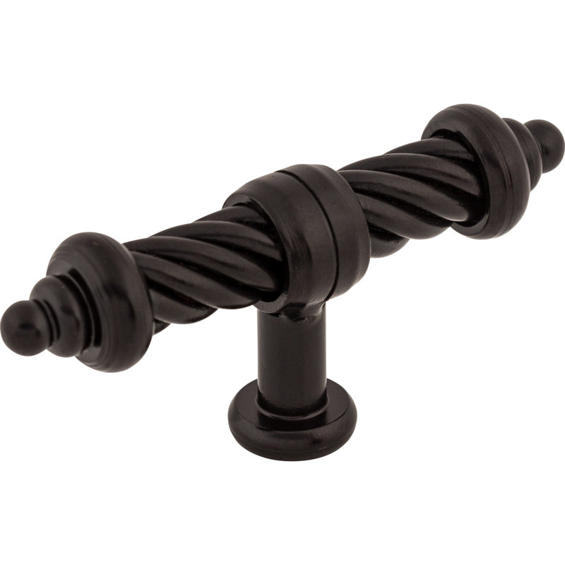 Twist 3 5/8" Length Geometric Knob, Patina Black