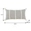 Coussin en coton 14 "x 26" gris et blanc