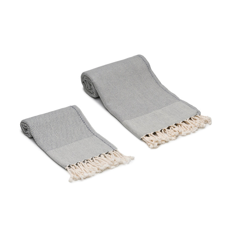 Ensemble de serviettes en coton Whisper, Gris