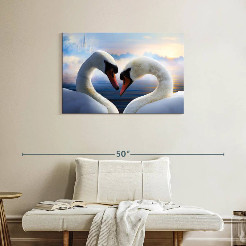 Brampt Swan Romance, 24" H x 36" W