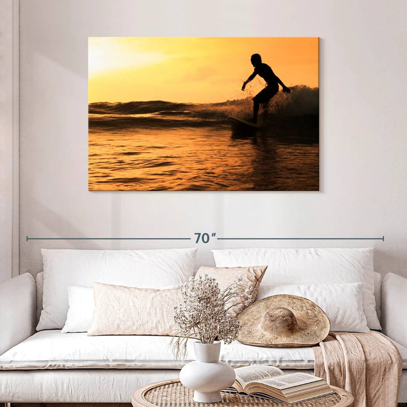 Senne Sundown Surfing, 30" H x 45" W