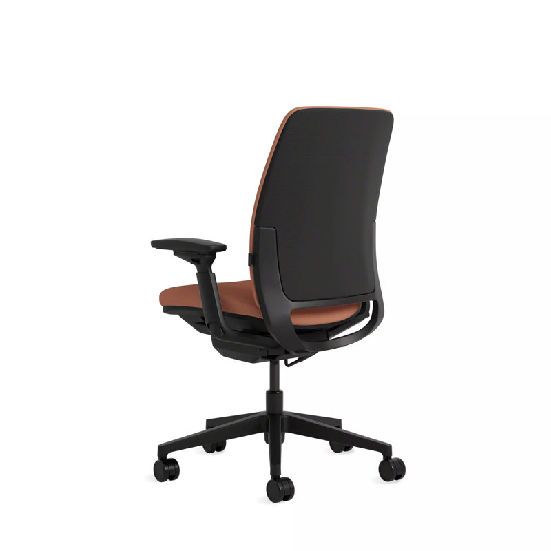 Steelcase Amia Ergonomic Task Chair, Carpet, Black, Persimmon